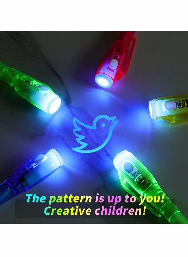 Invisible Ink Pen, 7Pcs Invisible Disappearing Ink Pen with UV Light Fun Activity Entertainment for Secret Message Kids Goodies Bags Toy, Party Favors Gifts Party Game Drawing and Writing Fun Pen🎨【Hi - Image 2
