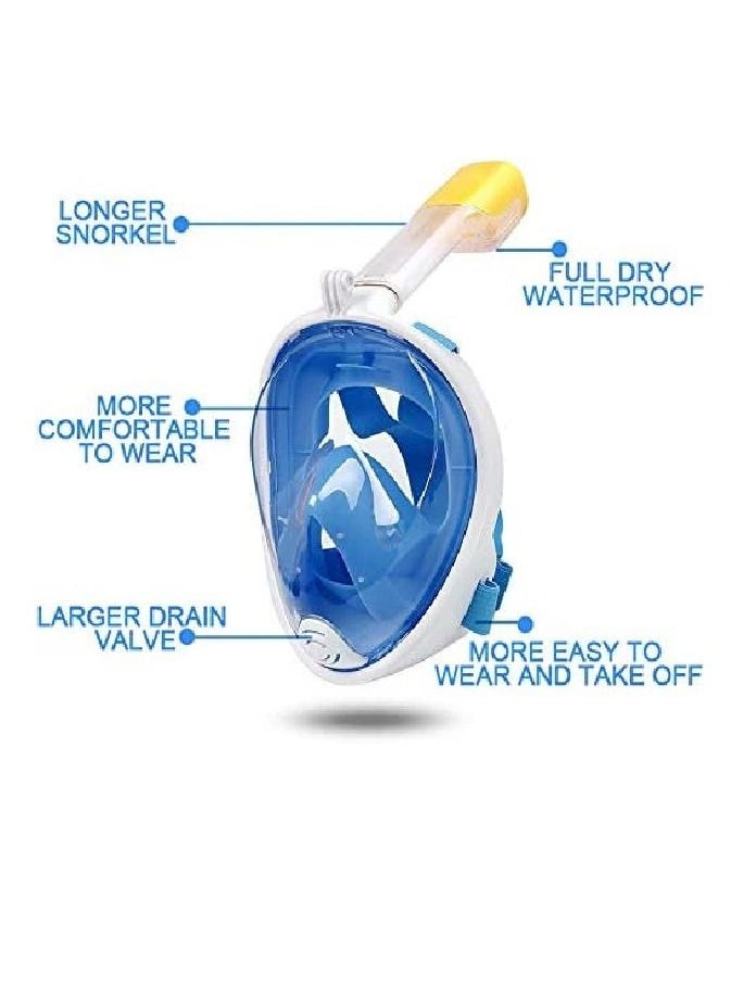 Cutie Cute Snorkel Mask Panoramic View Scuba Diving Mask with Panoramic Full Face Design Longer Ventilation Pipe Watertight Anti Fog Anti Leak Technology For Diving Swimming  - Image 3