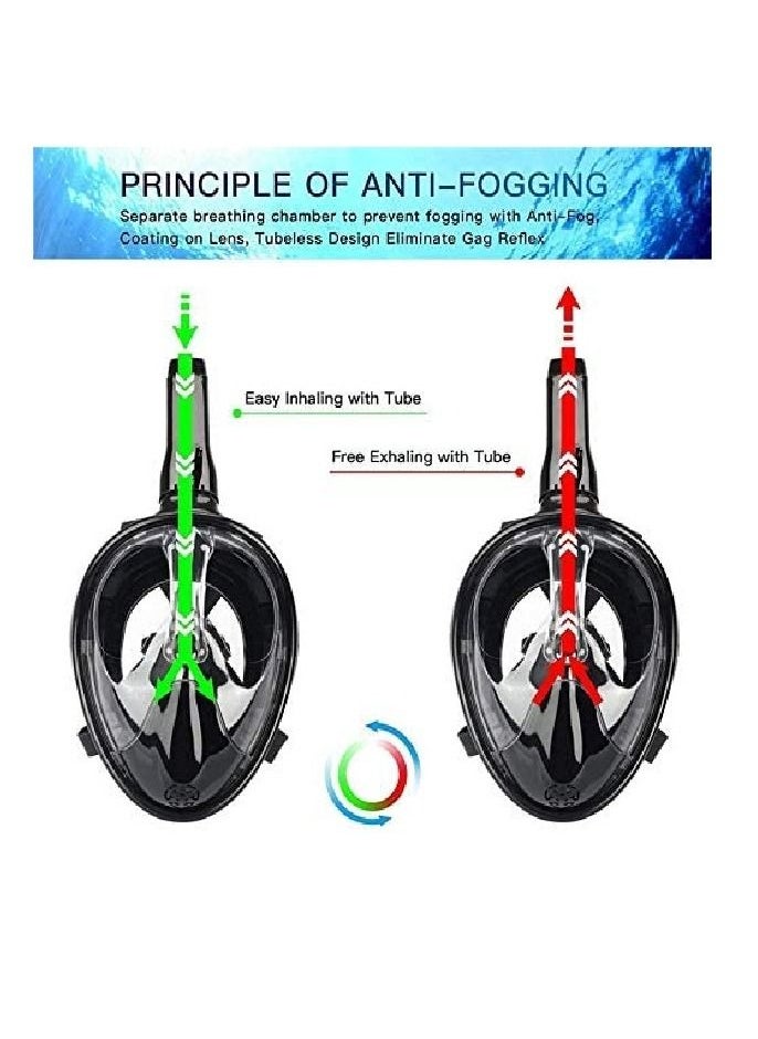 Cutie Cute Snorkel Mask Panoramic View Scuba Diving Mask with Panoramic Full Face Design Longer Ventilation Pipe Watertight Anti Fog Anti Leak Technology For Diving Swimming  - Image 2