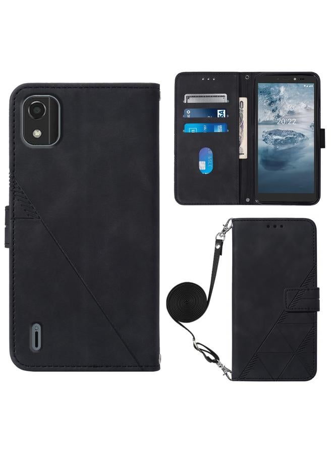 S-TOP Case For Nokia C2 2ND Edition Crossbody 3D Embossed Flip Leather Phone Case - Image 1