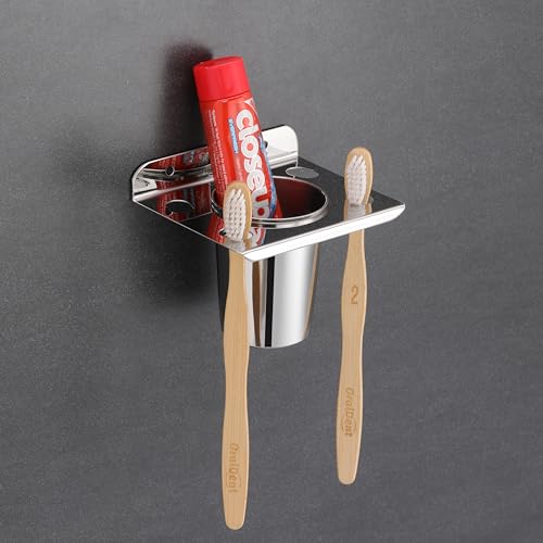 Raxon Innovation Toothbrush Holder Bathroom Accessories for Stainless Steel Tooth-Brush Holder/Tumbler Holder Stainless Steel Stainless Steel Bathroom acessories (PS-1 Tumbler Holder) - Image 1