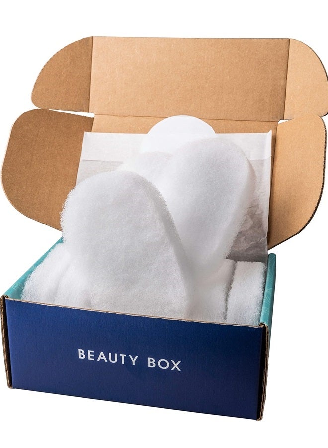 HartFelt Body Exfoliation Beauty Box with Body Scrub Super Soft Exfoliating Bath Sponge Set, Gentle Skin Exfoliator & Dead Skin Remover, Shower Sponges for Women & Men, Shower Scrubber, Gift Box, 7pk