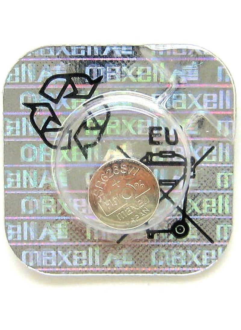 ماكسل عبوة من 1 بطاريات ماكسيل من أكسيد الفضة للساعات 377 SR626SW (1.55 فولت) - بطارية زر عالية الأداء، صنع في اليابان، خالية من الزئبق، طاقة موثوقة للساعات والآلات الحاسبة وسلاسل المفاتيح - Image 2