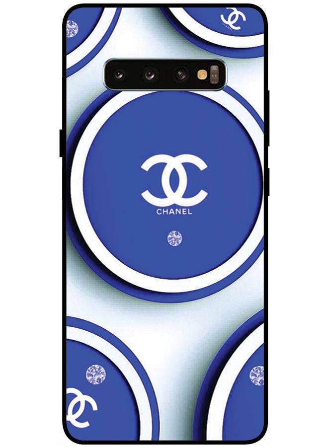 EYE CATCH Protective Case Cover For Samsung Galaxy S10 Plus 5G 6.7 Inches Smart Series Printed Protective Case Cover for Samsung S10 Plus 5G Chanel - Image 1