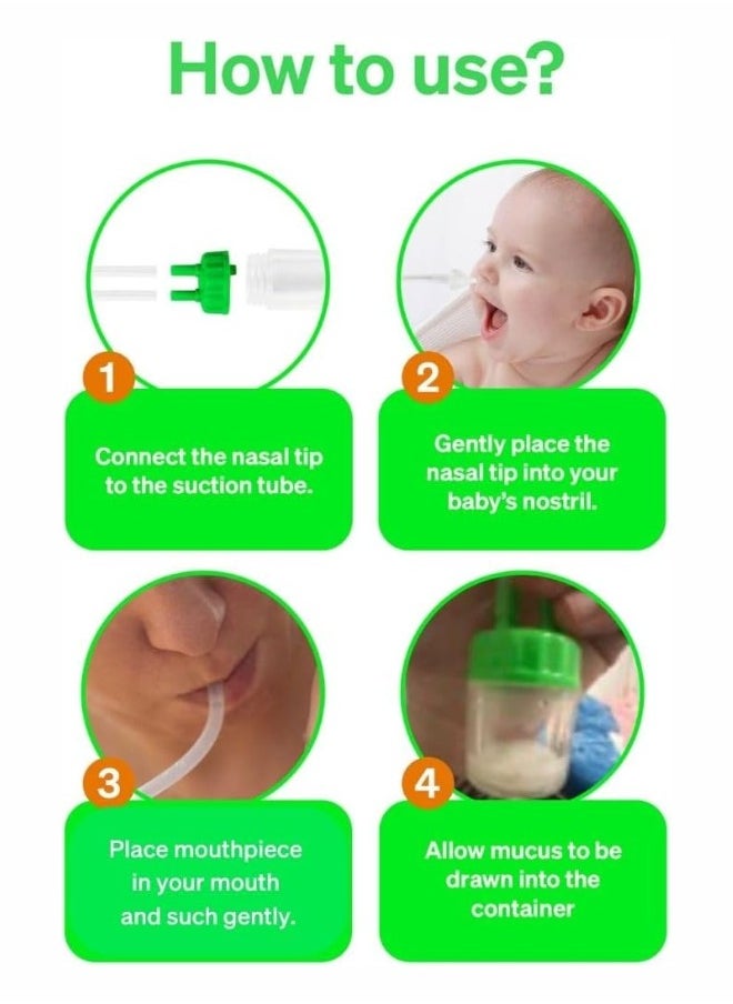 Love Noobs Nose Cleaner for Babies – Safe Nasal Aspirator for Newborns and Infants, Reusable, Easy-to-Clean Nose Sucker, No Extra Filter Needed  - Image 2