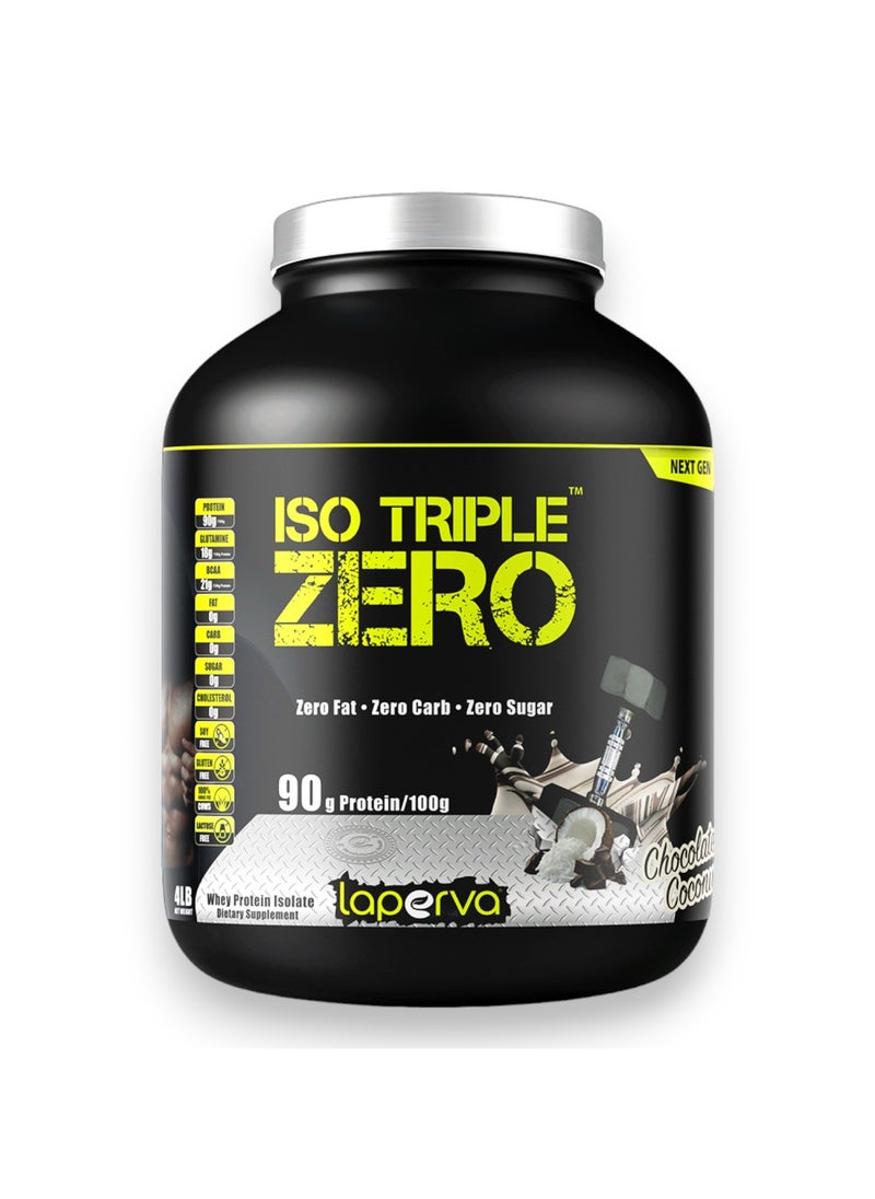 Laperva Iso Triple Zero Whey Protein Isolate,  Chocolate Coconut Flavour, 4Lb 