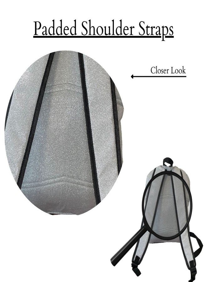 NGIL Canvas School Backpack (Glitter-Silver) - Image 5