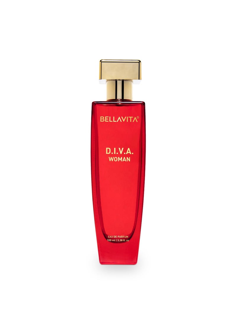 Bella Vita Luxury - Bella Vita Luxury Diva Eau de Parfum (3.4 fl.oz.) - Refreshing perfume for women. Notes include lemon, orange, Freesia, patchouli, and musk. Family: Citrus, Oud, and Woody. Vegan & Cruelty-Free - Image 1