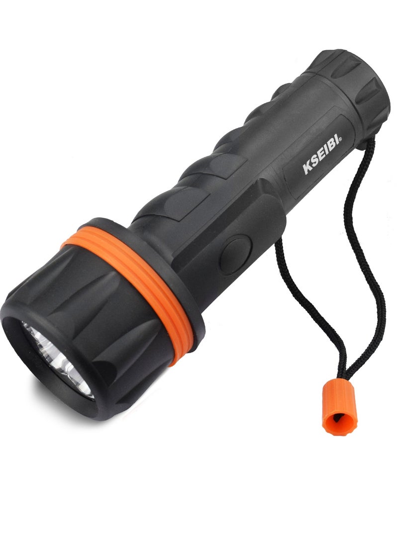 كسيبي مصباح يدوي مطاطي بإضاءة LED – متين، مقاوم للماء، وبتركيز قابل للتعديل  - Image 1