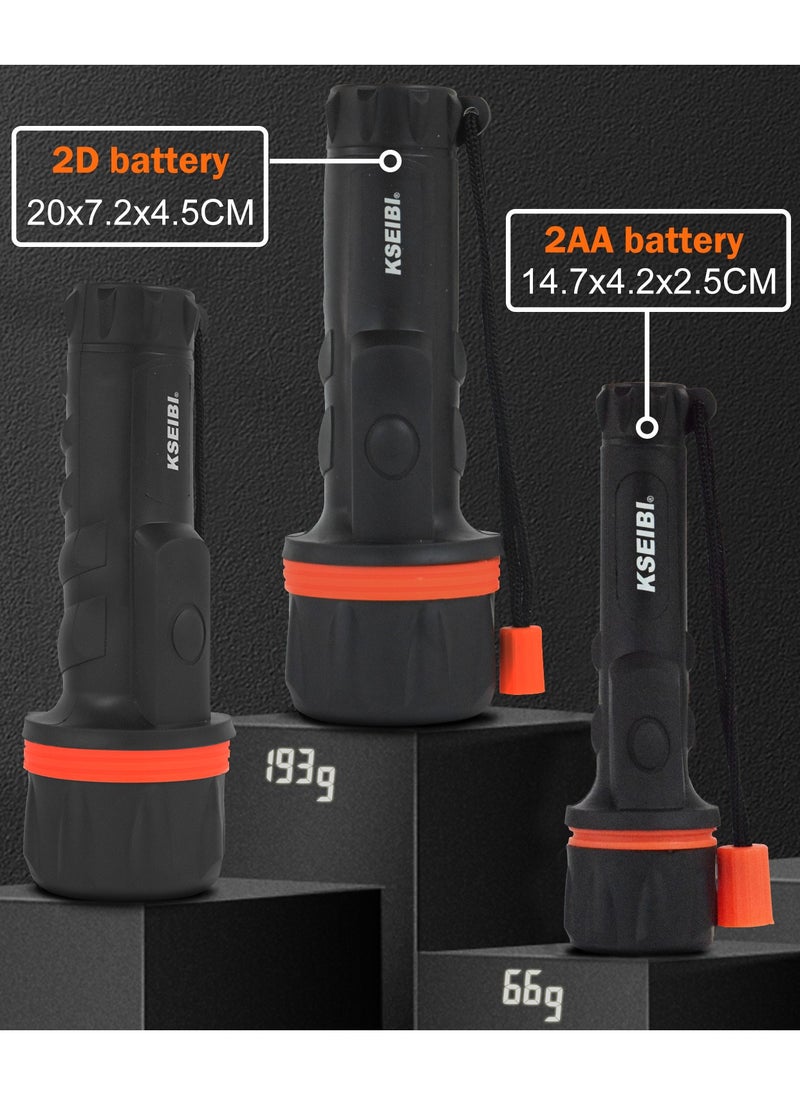 كسيبي مصباح يدوي مطاطي بإضاءة LED – متين، مقاوم للماء، وبتركيز قابل للتعديل  - Image 3