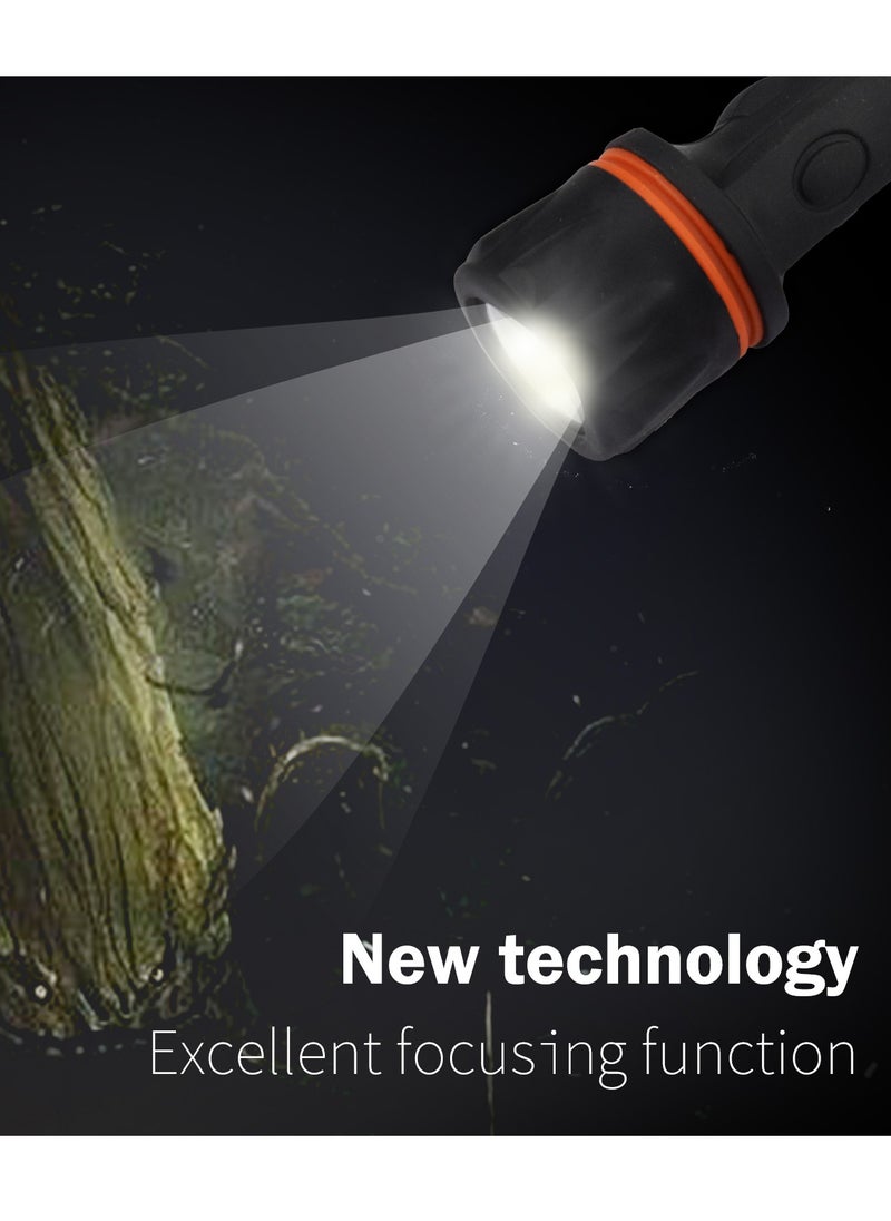 كسيبي مصباح يدوي مطاطي بإضاءة LED – متين، مقاوم للماء، وبتركيز قابل للتعديل  - Image 4