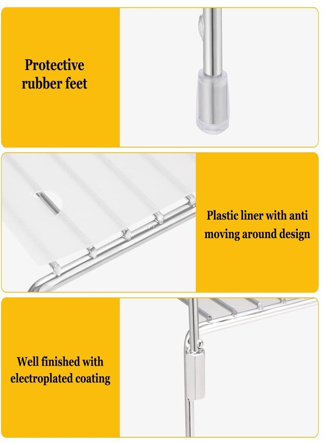 Homics Set of 4 Kitchen Cabinet Organizer Shelves, Stackable Organizer and Storage for Cabinet Cupboard, Expandable Shelf Risers Plate Rack with Anti-Slip Plastic Liner - Image 2