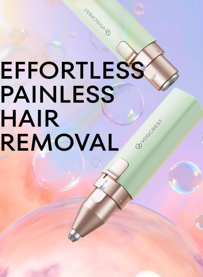 VG VOGCREST VOGCREST Hair Trimmer, 2 in 1 Facial Hair Remover & Eyebrow Trimmer for Women - Rechargeable, Portable, LED Light - Image 4