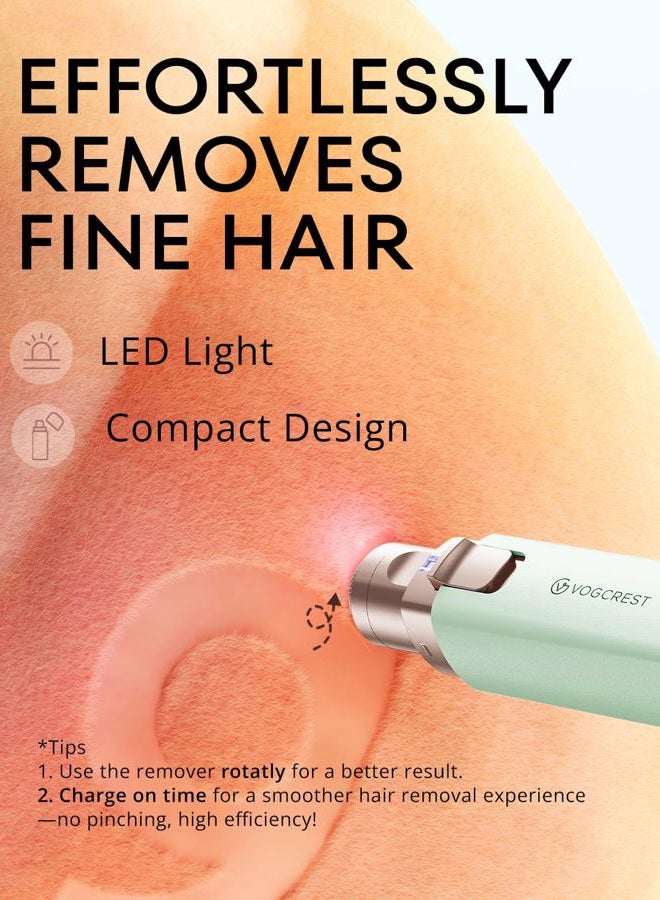 VG VOGCREST VOGCREST Hair Trimmer, 2 in 1 Facial Hair Remover & Eyebrow Trimmer for Women - Rechargeable, Portable, LED Light - Image 3