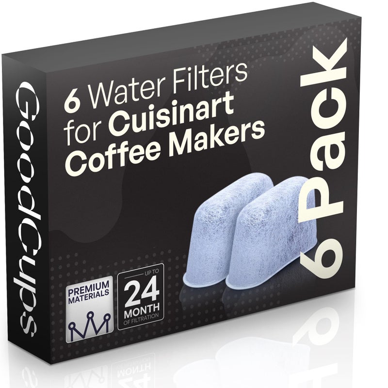 6 Water Filters for Cuisinart Coffee Makers Replacement Charcoal Water Filters Fits all Cuisinart Coffee Brewers by GoodCups