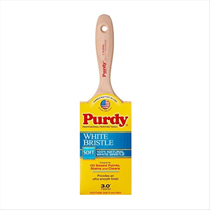 Purdy 144380430 White Bristle Series Sprig Flat Trim Paint Brush, 3 inch - Image 1