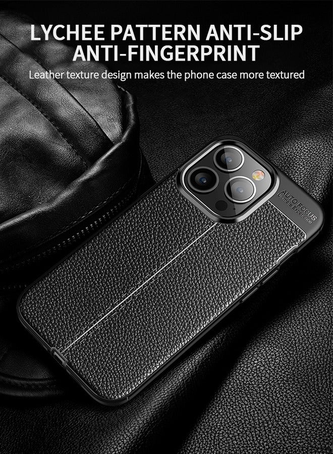 GROIC IPhone 14 Pro Max Case 6.7 Inch, Stylish Slim & Thin Soft Litchi Pattern PU Leather Comfortable Secure Grip Anti-Fingerprint Non-Slip Protective Shock-Absorbing Phone Case - Image 3