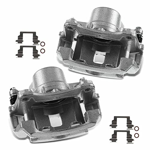 A-Premium Front Disc Brake Caliper Assembly with Bracket Compatible with Select Chevy, Pontiac and Saturn Models - Cobalt 2005-2008, HHR 2008-2010, Pursuit 2006, G5 2007-2009, Ion 2004-2007, 2-PC Set - Image 1
