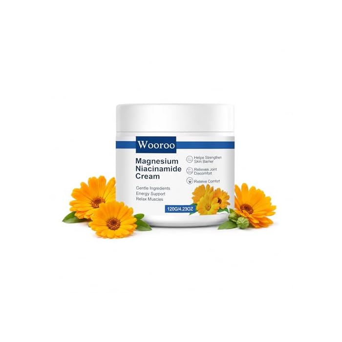 Magnesium Niacinamide Relief Cream with Arnica and Boswellia, Topical Magnesium Chloride, Lightweight, Non-Greasy Formula, for Joints, Legs and Feet,120g - Image 2