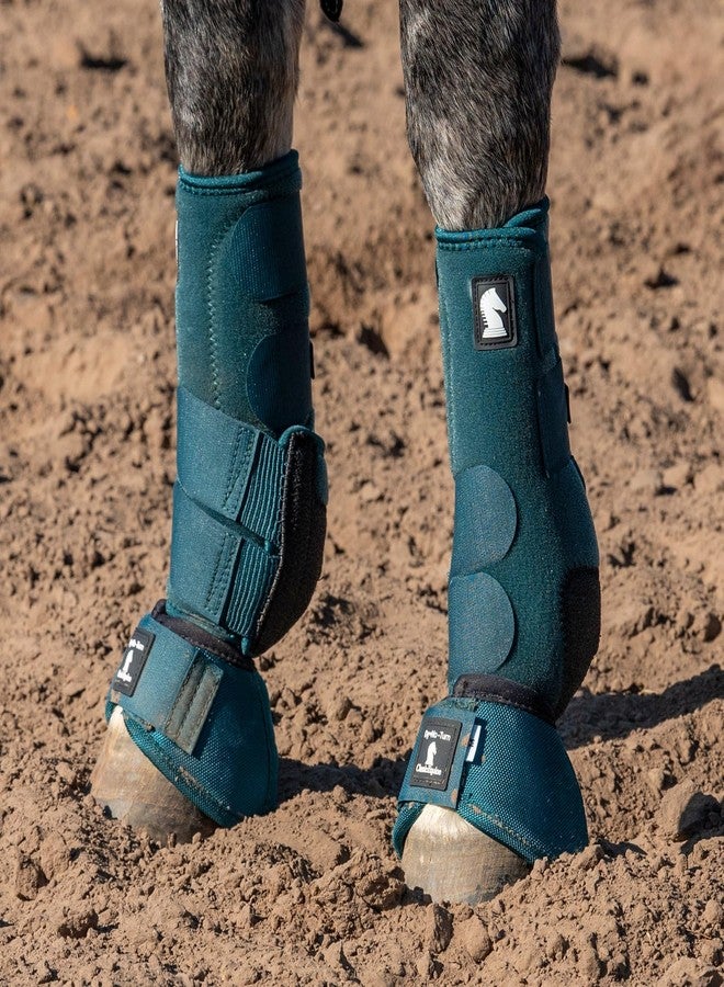 Classic Equine Dyno Turn Bell Boots, Dragonfly Green, Large - Image 4