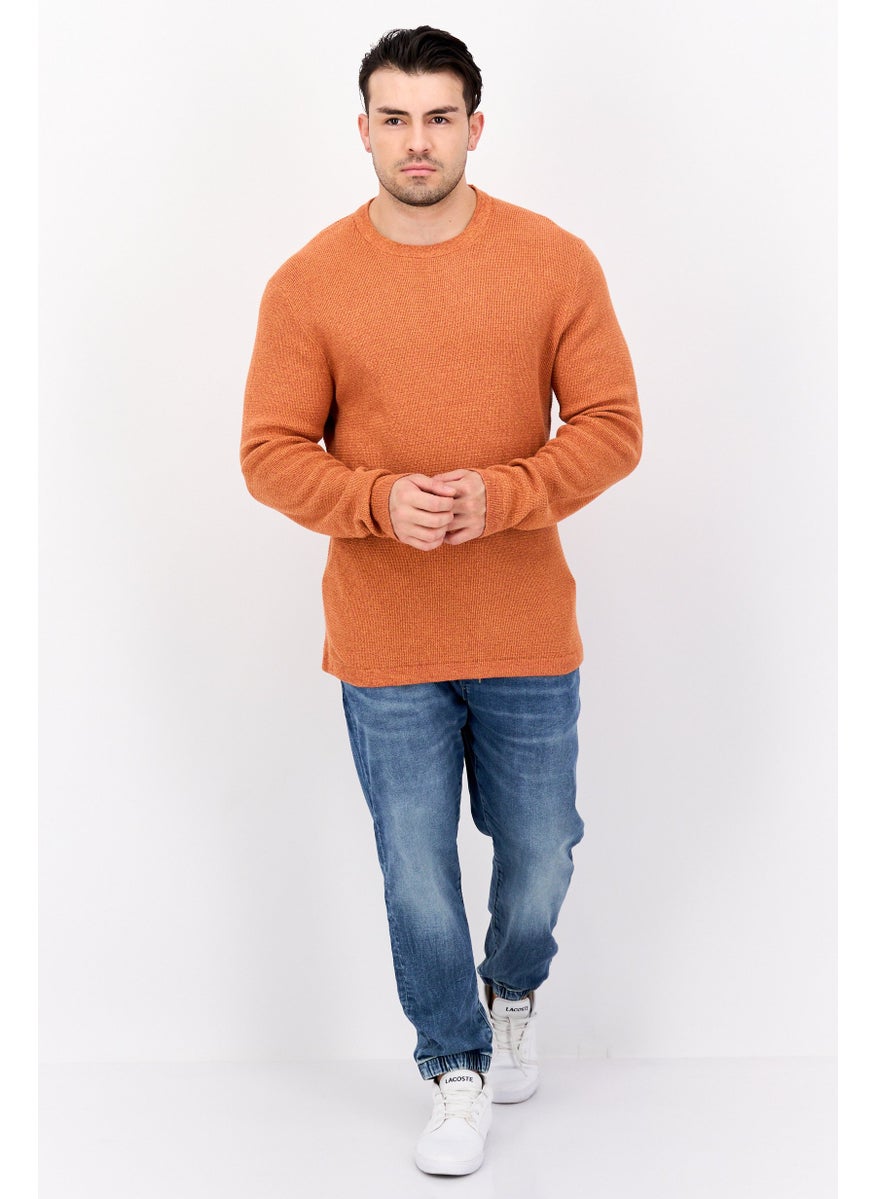 Selected Homme Men Crew Neck Knitted Sweater, Rusty Combo  - Image 4