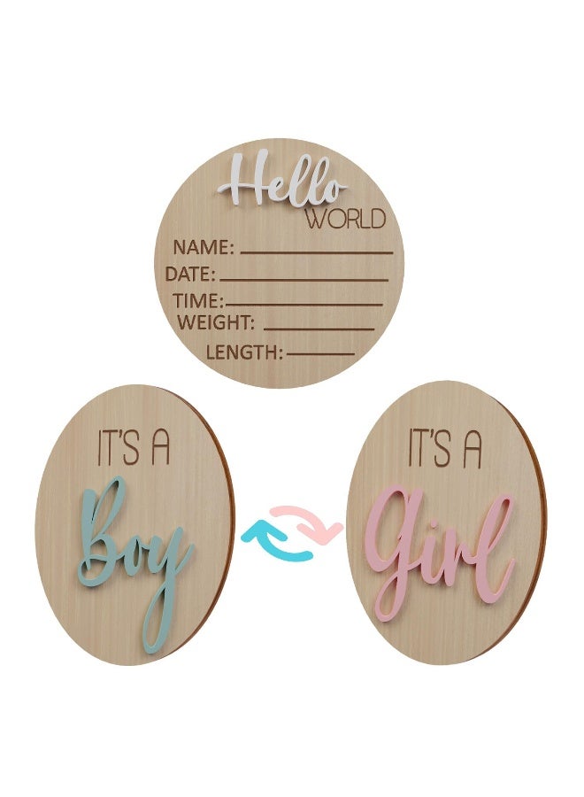 PAMBO Its a Boy Hello World Sign Set - C26F (Boys+Girls, One Size) - Image 1