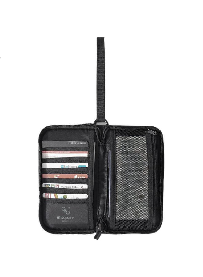 M Square Anti-theft P Port Holder, Ticket And Do Ent Organizer, Portable Bag, Rfid Travel Wallet, Waterproof For International Trips And Business Trips - Image 1