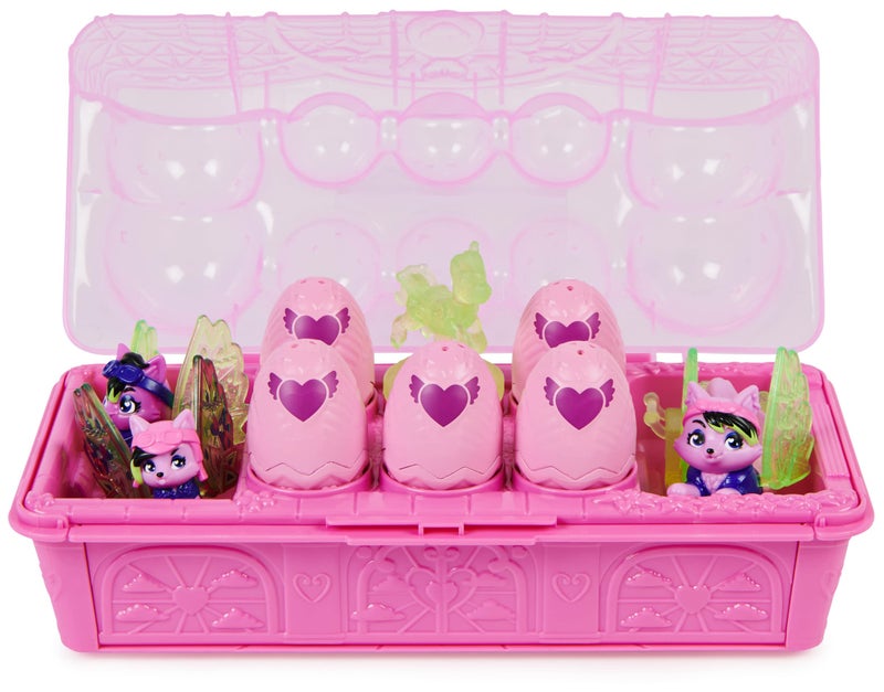 HATCHIMALS CollEGGtibles, Rainbow-cation Wolf Family Carton with Surprise Playset, 10 Characters, 2 Accessories, Kids’ Toys for Girls Ages 5 and Up - Image 1