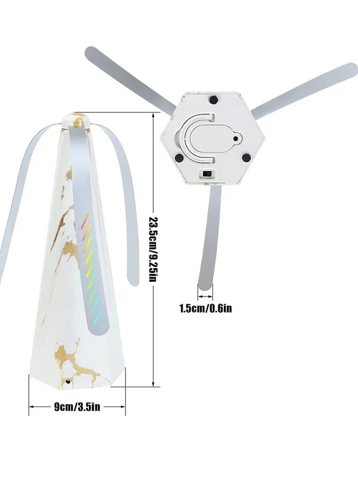 ماركة غير محددة Fly Repellent Fan for Tables Insects Portable Wood Grain Table Fan, Patio Bug and Deterrent Keep Flies Away from Your Food Enjoy Outdoor Meal, 2 Pack  - Image 5