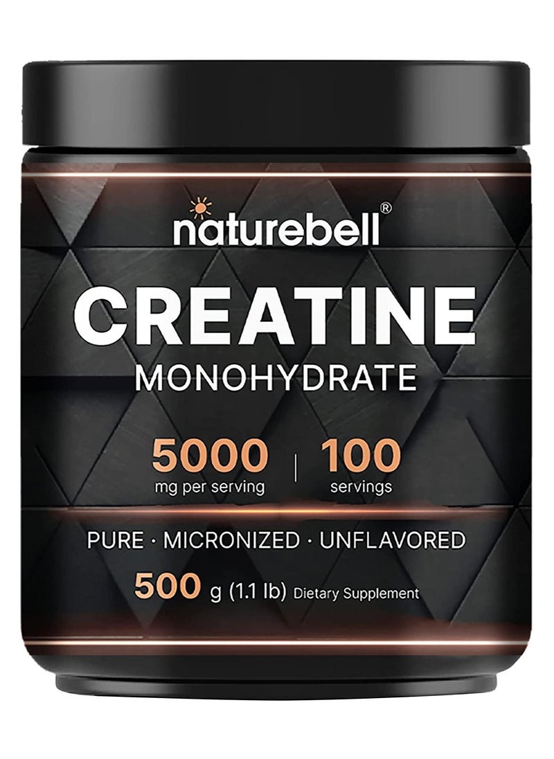 NatureBell Creatine Monohydrate 5000 mg Unflavored - 500 g  - Image 1