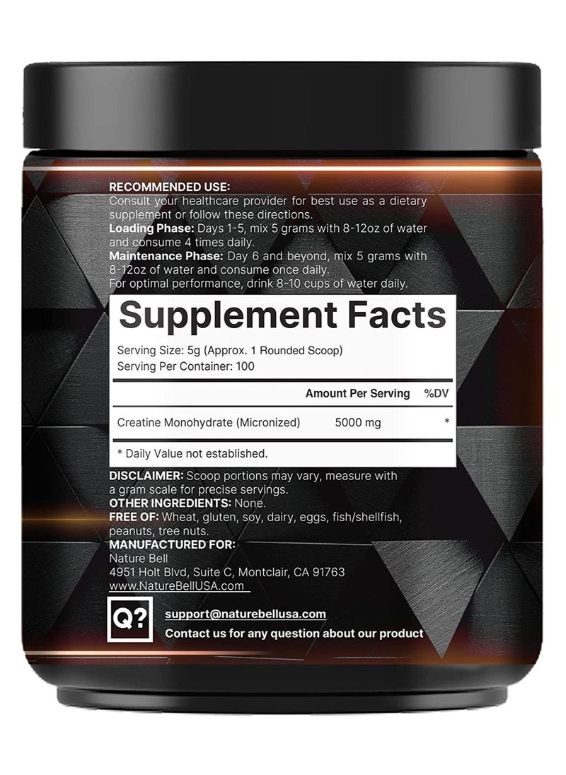 NatureBell Creatine Monohydrate 5000 mg Unflavored - 500 g  - Image 2