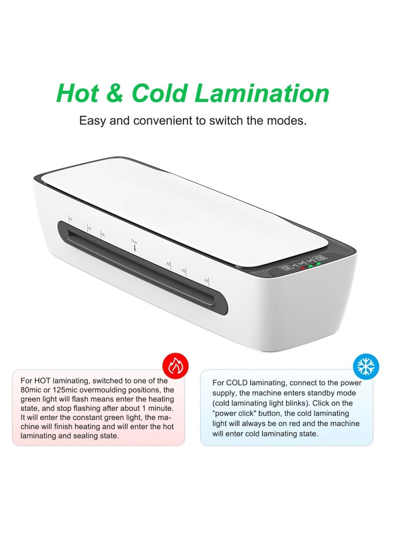 OSMILE - SL688 Desktop Laminator Machine Set A4 Size Multifunctional Hot and Cold Lamination Machine - Image 1