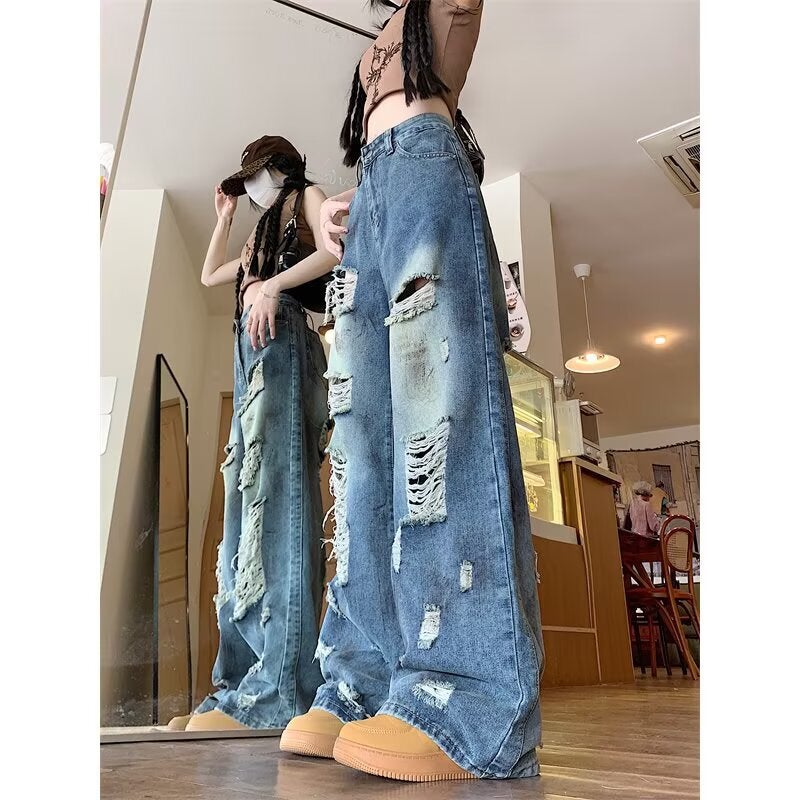 Unisex Classic Denim Jeans Loose Fit Daily Outdoor Wear - Image 4