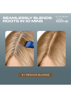 CLAIROL Clairol Root Touch-Up by Nice'n Easy Permanent Hair Dye, 8 Medium Blonde Hair Color, Pack of 1  - Image 3