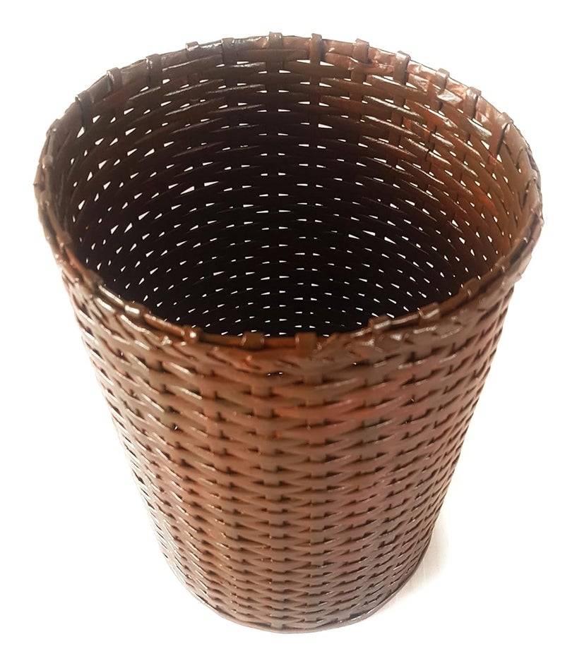 Sonas Creation Paperus, Dark Brown, Open-top Dustbin, Waste Basket, Paper Bin, Trash Can, Standard Size 10 Liter, 11 inch Tall Eco-Friendly, Handmade of Paper Ropes - Image 4