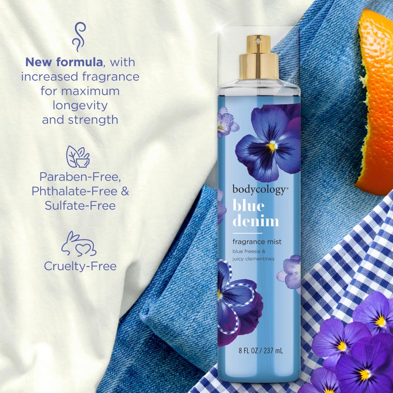 Bodycology باديكولوجي رذاذ الجسم المعطر طويل الأمد، دنيم أزرق، 8 أونصة سائلة - Image 4