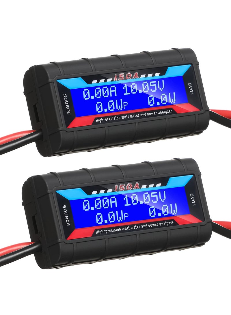Excefore Current Analyzer, 2pcs 150A High Precision Meter Power Analyzer Battery Consumption Performance Amp Meter Power Monitor with Backlight Digital Lcd Screen for Tester Circuit - Image 1