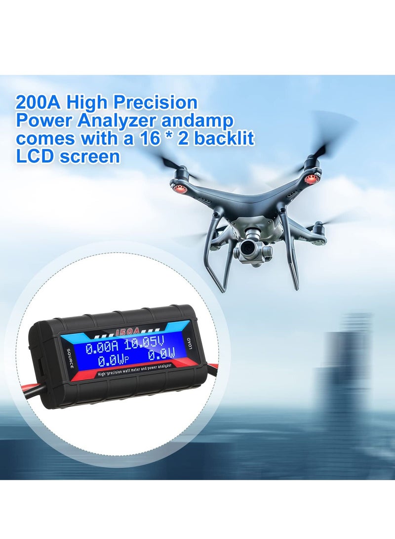 Excefore Current Analyzer, 2pcs 150A High Precision Meter Power Analyzer Battery Consumption Performance Amp Meter Power Monitor with Backlight Digital Lcd Screen for Tester Circuit - Image 2