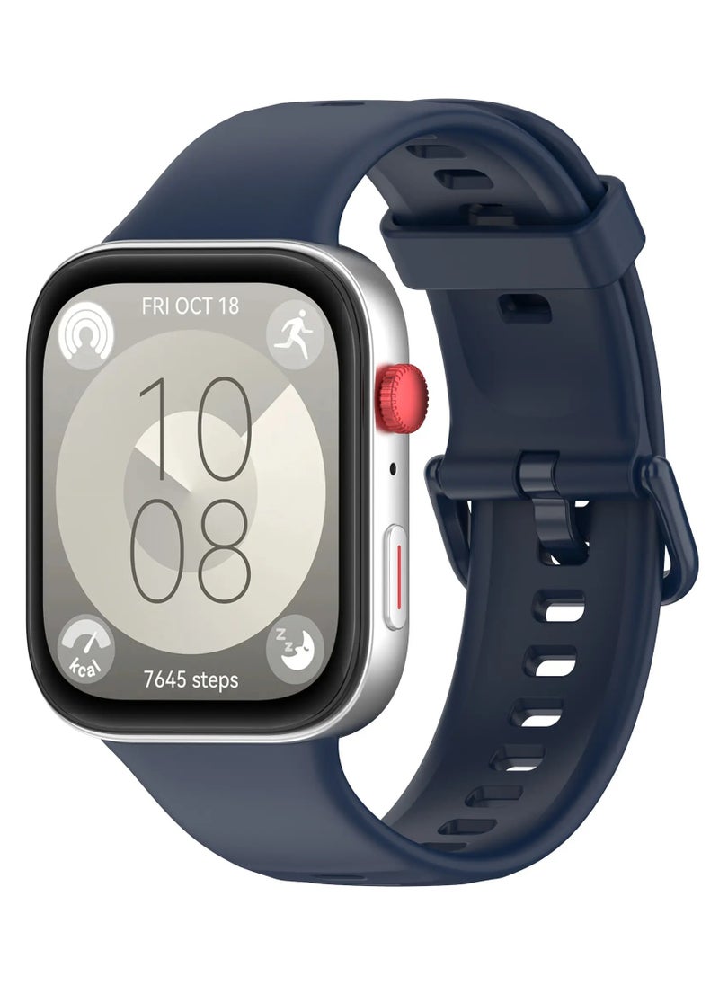 TWEGGON Silicone Strap Compatible with Huawei Fit 4/Fit 4 Pro/Fit 3 Blue  - Image 1