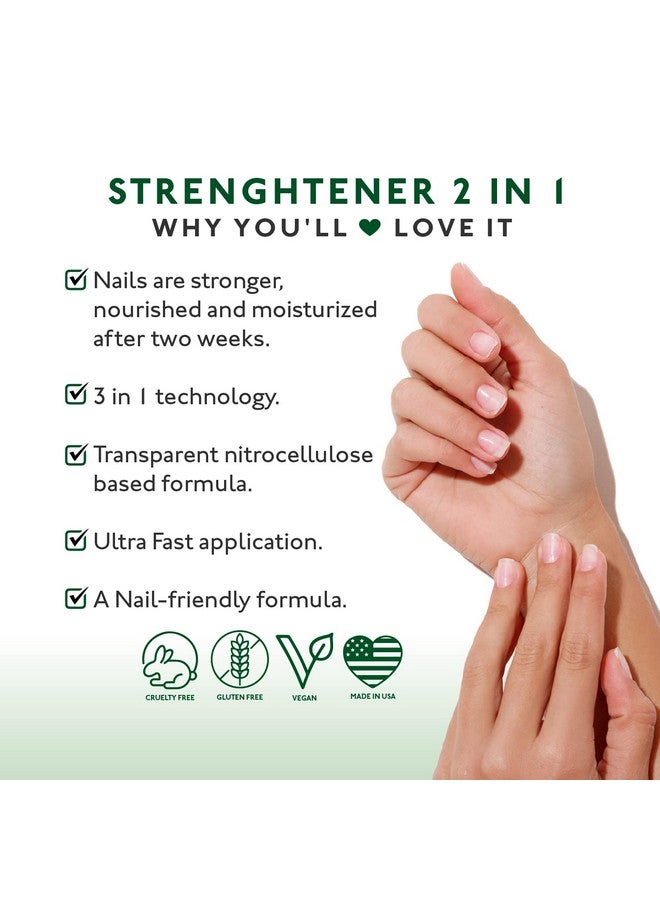 ETERNAL 2 In 1 Nail Hardener Base Coat Top Coat 13.5 Ml Nails Strengthener With Long Lasting Shine Finish For Strong Nails Fingernail Polish Wear Extension & Healthy Nail Growth Treatment 1 Unit - Image 2