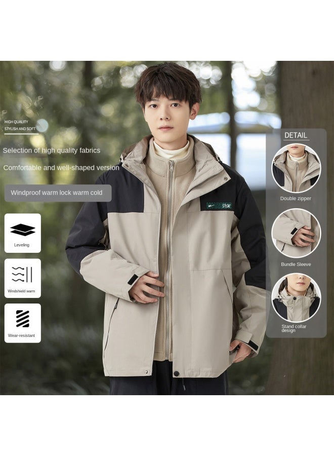 Warrior In-1 Detachable】chunchun Men's Sports Jacket, Outdoor Mountaineering Casual Warm Hooded Jacket For Men - Image 2