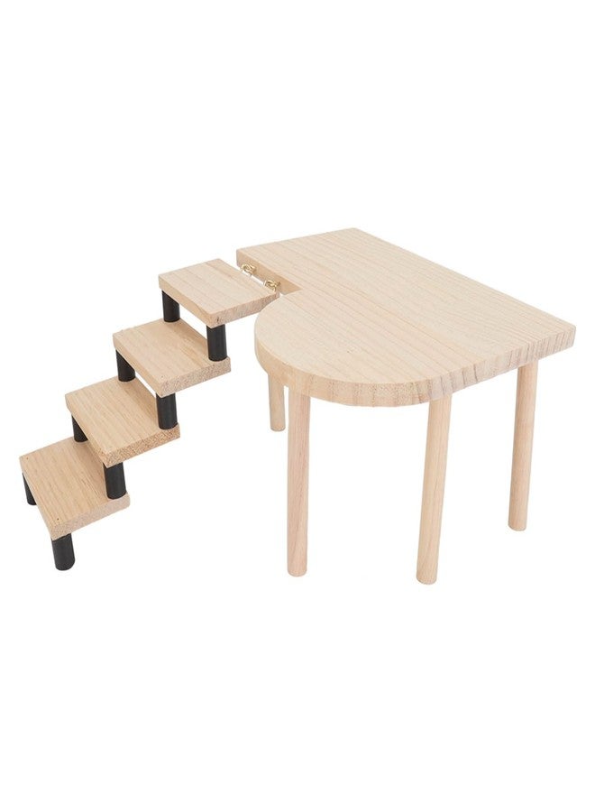 Mrisata Hamster Wooden and Stairs Hamster Wooden and Stairs Exquisite Healthy Cute Pet with Ladder for Small Pets Hamsters Guinea Pigs - Image 1