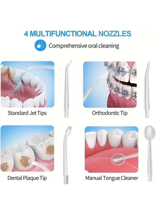 Pink Portable Rechargeable Dental Water Flosser Oral Irrigator Travel Case Teeth Gum Care - Image 4