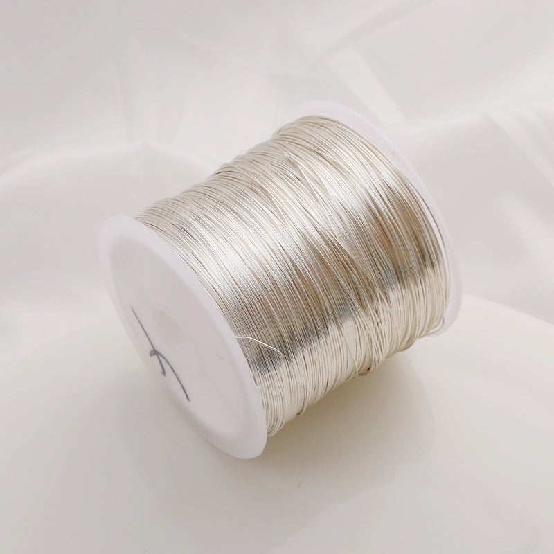 Color-retaining copper wire soft copper wire gold 14K special shaping handmade jewelry winding a roll of 100 m diy jewelry Silver/0.3 (370 m) half a jin per roll