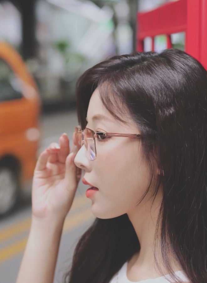 چينيرال براند نظارات شمسية أنيقة مضادة للضوء الأزرق بإطار كبير وعدسات شفافة وحماية من الضوء الأزرق ونمط عتيق من الخشب الصلب - Image 4