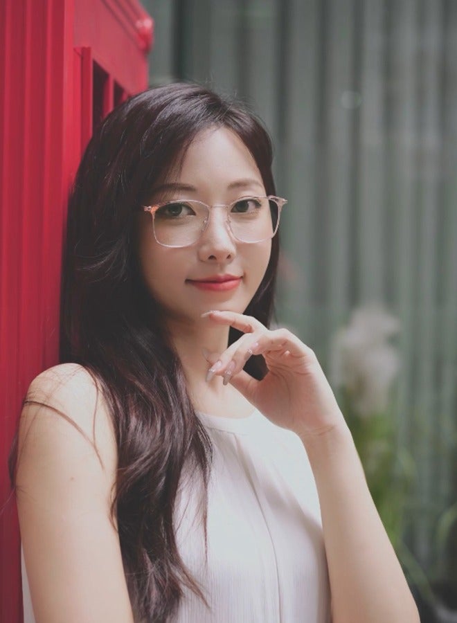 چينيرال براند نظارات شمسية أنيقة مضادة للضوء الأزرق بإطار كبير وعدسات شفافة وحماية من الضوء الأزرق ونمط عتيق من الخشب الصلب - Image 3