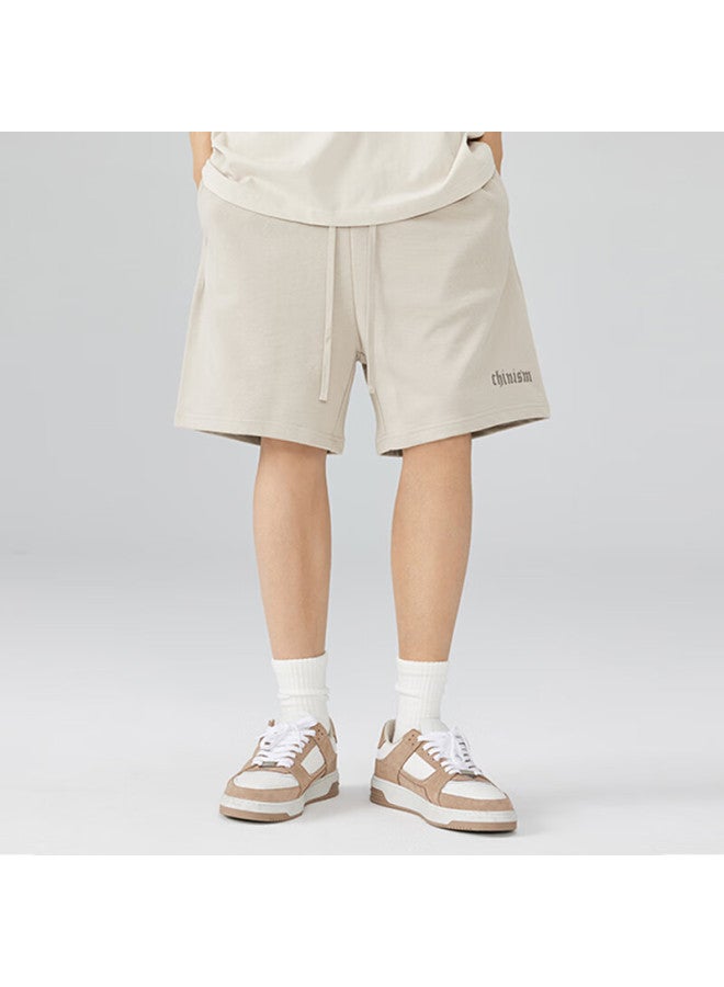 Chinism Men'S Summer Simple Cotton Knitted Trendy Sports Casual Shorts Cj2212Y6037 - Image 1