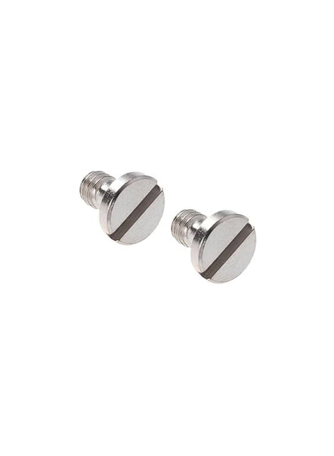 2pcs Silver Quick Release Plate Screws For Tripod Stainless Steel Thread - Image 1