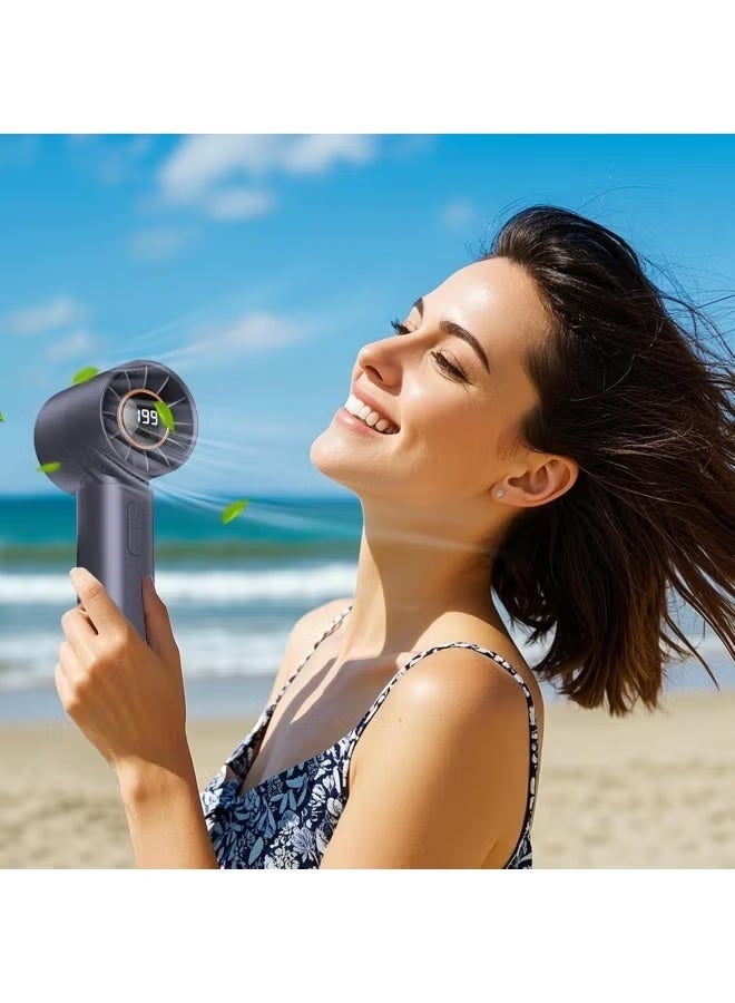 Turbo Travel Handheld Fan - Bladeless Turbo Personal Fan for Outdoor | Sturdy Build, Battery-Powered Design with Airflow Adjustment for Beach, Camping, Work, 16.4x5.5x6cm - Image 4