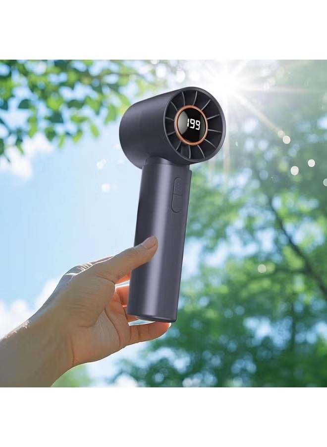 Turbo Travel Handheld Fan - Bladeless Turbo Personal Fan for Outdoor | Sturdy Build, Battery-Powered Design with Airflow Adjustment for Beach, Camping, Work, 16.4x5.5x6cm - Image 3